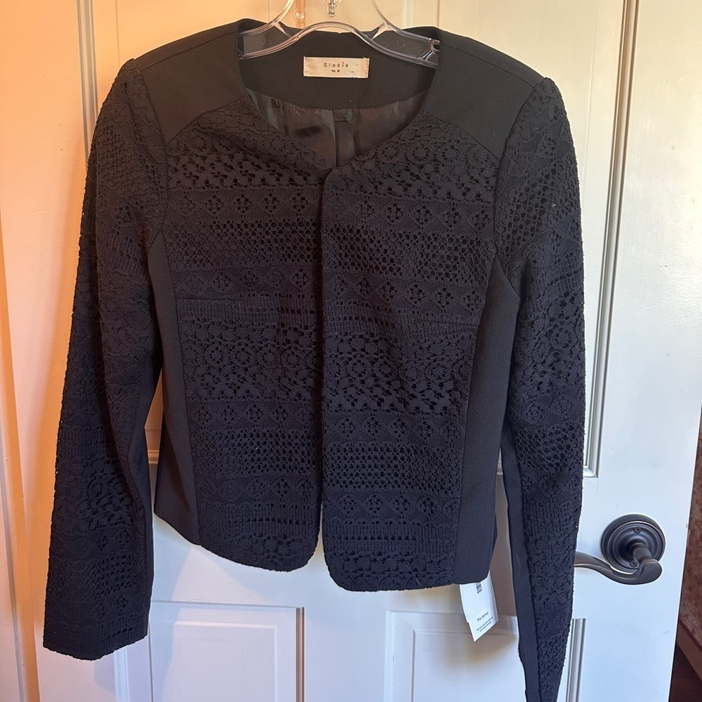 Women’s black lace blazer